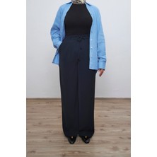 Beyruha Collection Bağcıklı Pantolon - Lacivert