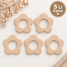 Oxford İplik Ahşap Çiçek Halka 60MM 5li Paket