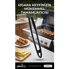 Kd Store 220 Derece Dayanıklı Lüx Siyah Servis ve Izgara Maşası Yanmaz Yapışmaz Çizmez Silikon Mangal Maşası