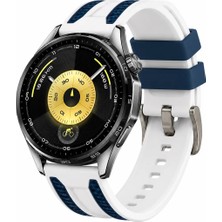 MMP Shop Huawei Watch Gt3 / Gt4 / Gt5 / Gt5 Pro / Gt6 / Gt6 Pro / GT7 / GT7 Pro 46MM Uyumlu Tokalı Desenli Silikon Kordon