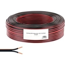 Tech Butiq 100 Metre Hoparlör ve Elektrik Kablosu 2x0.75 mm - Siyah