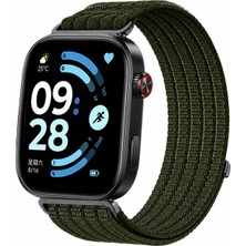 MMP Shop Xiaomi Redmi Watch 4 / 5 / 6 Uyumlu Hasır Örgü Spor Cırtlı Kordon