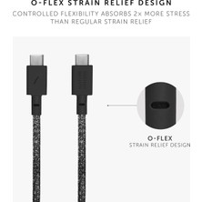 Kahveci Elektronik Store Tip-C Kemer Kablosu - Usb-C - Usb-C 4ft Ultra Güçlü Şarj Kablosu iPhone 16, 16 Plus, 16 Pro, 16 Pro Max, iPad Pro, iPad Air, Galaxy S25, Flip 6, Fold 6 (Cosmos) ile Uyumlu