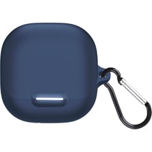 Kahveci Elektronik Store Anker Soundcore Liberty 4 Nc ile Uyumlu Kılıf Silikon Koruyucu Yumuşak Silikon Darbeye Dayanıklı Koruyucu Yüksek Kaliteli Kılıf Liberty 4 Nc Için Kancalı Koruma (Lacivert)