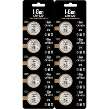 Kahveci Elektronik Store Batteries CR1620 Lityum Düğme Pil 3V 1620 (10'lu Paket)