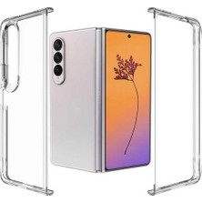 Miscase Samsung Galaxy Z Fold 4 Sert Kristal Telefon Kılıfı Koruma Kılıf - Şeffaf