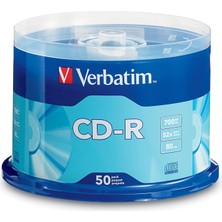 Kahveci Elektronik Store Cd-R Boş Diskler 700 MB 80 Dakika 52 x Kaydedilebilir Disk Veri ve Müzik Için - 50'li Paket Mil