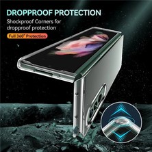 Miscase Samsung Galaxy Z Fold 3 Sert Kristal Telefon Kılıfı Koruma Kılıf - Şeffaf
