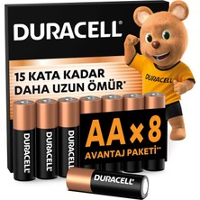 Kahveci Elektronik Store Basıc Aa Alkalin Kalem Pil (8’li Paket) – 1,5V