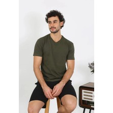 MTM My The Mall Giyim Erkek Penye Haki 3'lü Pijama Takımı