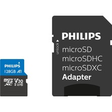 Kahveci Elektronik Store Micro Sdxc Kartı 128 Gb, Class 10 Uhs-I U3 4k, Adaptör