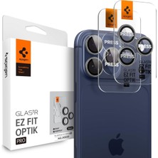 Kahveci Elektronik Store iPhone 17 Pro/pro Max / 16 Pro/16 Pro Max / 15 Pro/15 Pro Max ile Uyumlu Kamera Lens Koruyucu Cam Kolay Kurulum Glas.tr Ez Fit Optik Pro (2 Adet) Gray - AGL10125