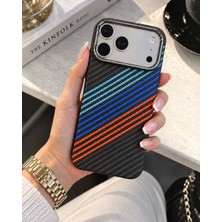 Kılıf House Iphone Uyumlu Metal Çerçeveli Prestige Karbonfiber Magsafe Destekli Kılıf