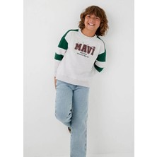 Mavi Oversize Gri Erkek Çocuk Sweatshirt 6S10186-88467