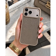 Kılıf House Iphone Uyumlu Içi Süet Kamera Korumalı Mat Örgü Dokulu Kılıf