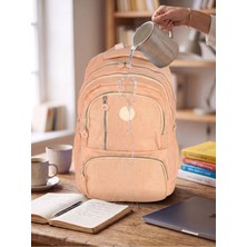 Gigi Luxe Unisex Su Geçirmez Çok Bölmeli Krinkıl Kumaş Okul Çantası Laptop Çantası