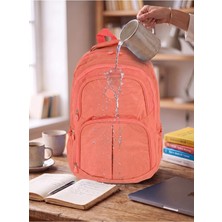 Gigi Luxe Unisex Su Geçirmez Çok Bölmeli Krinkıl Kumaş Okul Çantası Laptop Çantası