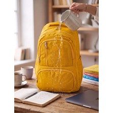 Gigi Luxe Unisex Su Geçirmez Çok Bölmeli Krinkıl Kumaş Okul Çantası Laptop Çantası
