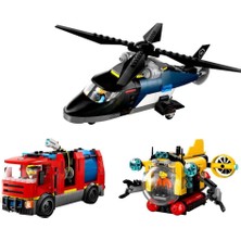 LEGO City Helikopter, Itfaiye Kamyonu ve Denizaltı Karışımı 60462