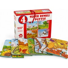 NW NessiWorld 2488  Mevsimler Süper Renkli Puzzle 4lü