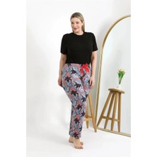 MTM My The Mall Giyim Kadın Pamuklu Büyük Beden Alt Pijama Somon