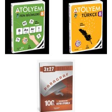 2027 Arı 8 Sınıf Atölyem Fen Fenito Bilimleri + Türkçe Türkçemino Soru + Anla Kazan Paragraf Deneme 3'lü Set