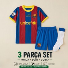 Yensa Barcelona Messi  Çocuk Futbol Forması 3'lü Set Forma - Şort - Çorap
