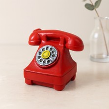 Kahveci Elektronik Store Vintage Ankesörlü Telefon Biblo Reçine 12X7.5 cm