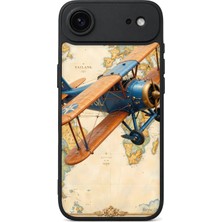 BG AKSESUAR iPhone 17 Air Uyumlu Uçak Desenli Kamera Korumalı Darbelere Dayanıklı Kılıf