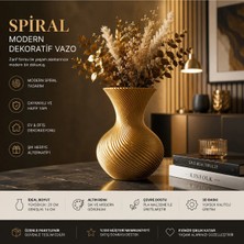 Wesank Spiral Modern Dekoratif Vazo - 3D Baskı Ev Ofis Dekoru