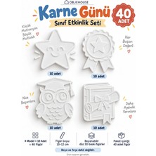 Wesank Objehouse Karne Günü Sınıf Etkinlik Seti, 40 Adet Boyanabilir Figür, Boyasız