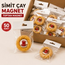 Wesank Simit Çay Magnet 50’li Toptan Paket – 3D Baskı Dekoratif Magnet