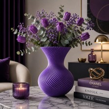 Wesank Spiral Modern Dekoratif Vazo - 3D Baskı Ev Ofis Dekoru