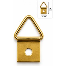 Bruel Üçgen Askı No:2 Sarı Metal Resim Fotoğraf Tablo Duvar Askı Aparatı ( 25 Adet )