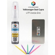 COLORGUARD Volkswagen Seat Cupra LI7F Uranüs Grisi Rötuş Seti - 2 si 1 Arada İğne ve Fırça Uçlu Şişe, Rötuş Çeliği ve Rötuş Çubuğu