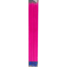 Şeker Pembe Çubuk Mum 20 cm 6 Adet