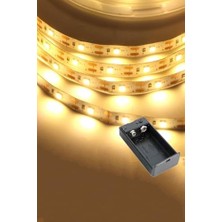 Günışığı Renk Pil ile Çalışan Şerit LED 2 Metre Pilli Şerit LED (Pil Dahil)
