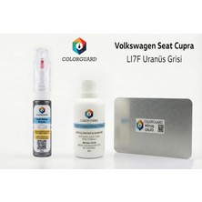 COLORGUARD Volkswagen Seat Cupra LI7F Uranüs Grisi Rötuş Seti - 2 si 1 Arada İğne ve Fırça Uçlu Şişe, Solüsyon ve Rötuş Çeliği