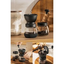 Mey İthalat Matera Coffe Grinder Seramik Öğütücülü Cam Kahve Değirmeni Öğütücüsü