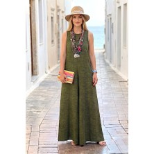 Keyifli Moda Haki Viskon Tulum (Beden Seçiniz: 2 Beden / Renk Seçiniz: Haki)