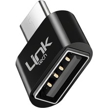 Mey İthalat O192 USB - Type-C Dönüştürücü Otg Metal Adaptör Siyah