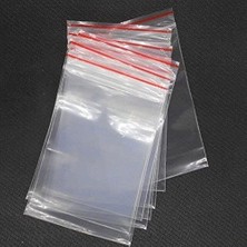 Mey İthalat Kilitli Torba 100'LÜ(TÜM Ebatlar) Kilitli Buzdolabı Poşeti Şeffaf Naylon Torba Kilitli Saklama Poşeti (7x9 Cm)