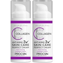 Mey İthalat Anti-Aging Etkili Collagen Krem, Yaşlanma & Kırışıklık Karşıtı, Cilt Sıkılaştırıcı & Yenileyici, Günlük Bakım, 50 ml (2 Paketi)