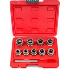 Mey İthalat Hasarlı Civata ve Somun Sökme Seti 10 Parça, 1/2” Lokma Uyumlu, Paslanmış, Sıkışmış, Yalama Olmuş Civata Sökücü Aparat, Kırılmış & Yuvarlanmış Somun Çıkarma Seti