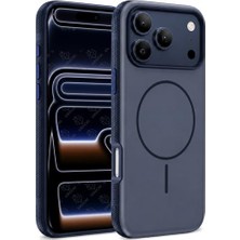 Mey İthalat [deforme Olmaz] Mat iPhone 15 Pro Max Manyetik Kılıf, Lacivert, Telefon Kılıfı, N52 Mıknatısla Güçlü Tutuş, Kablosuz Şarj Uyumlu, Darbe Emici Köşeler, Yükseltilmiş Kamera Çerçevesi