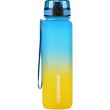 Mey İthalat Fiftyfifty 1000 ml Büyük Boy Çift Renk Softtouch Ff Collection Tritan Su Matarası Sarı-Lacivert