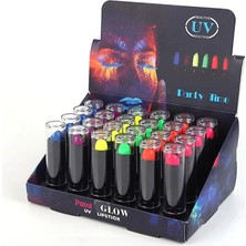 Kahveci Elektronik Store Karanlıkta Parlayan Yanan Uv Neon Ruj Yüz Boyama 6 Adet 6 Renk