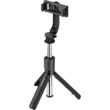 Mey İthalat ST7033 Pro Bluetooth Tripodlu 360 Dönebilen Selfie Çubuğu - Siyah