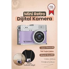 Mey İthalat Kamera, Mini Dijital Selfie Video Vlog Kamerası Mini Anahtarlık 1080P CMR35 Mor
