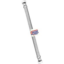 Mey İthalat 3/8×3/8 (Bütün Uzunluklar) Paslanmaz Çelik Flex Hortum Klozet Bağlantı Hortumu (40 Cm)